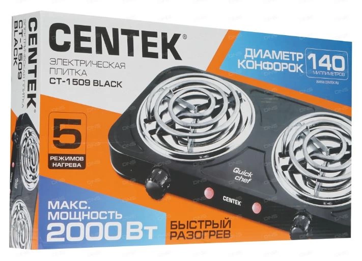 Электроплита настольная Centek CT-1509 Black