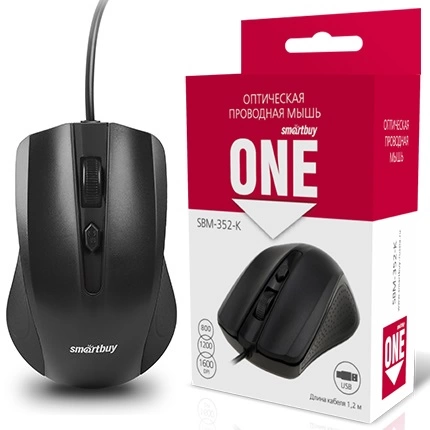 Мышь оптическая Smartbuy One 352 (черная)
