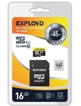 Карта памяти micro-SD Exployd 10 UHS-1 Elite с адаптером