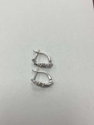 Серьги золотые Белое золото 585 / 2,7гр (ФМ)