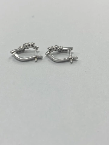 Серьги золотые Белое золото 585 / 2,7гр (ФМ)