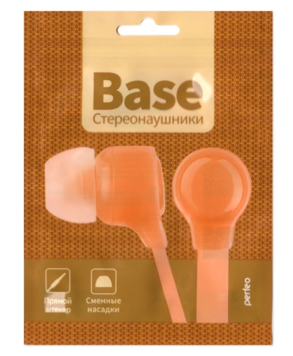 Наушники Perfeo BASE внутрик. оранжевый