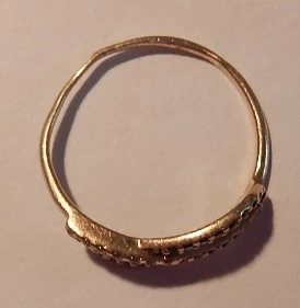 Кольцо  золотое 585 проба 1,072 гр. 16 размер