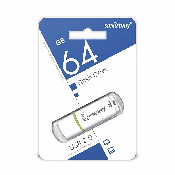 USB Flash Drive Smartbuy Crown white USB 2.0 64gb