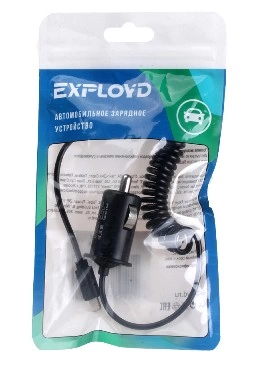 Автомобильное зарядное устройство Exployd EX-Z-312/micro USB/1m/черный