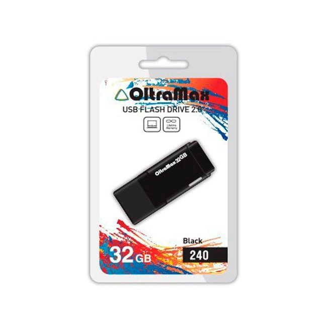 USB Flash Drive OltraMax 240 Black 32Gb, USB 2.0