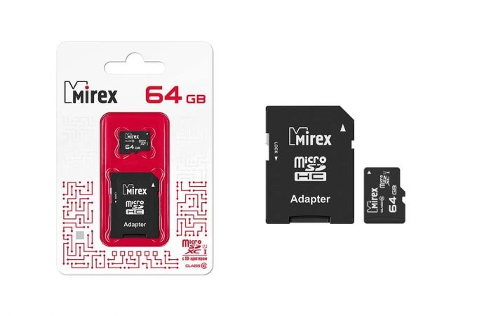 Карта памяти micro-SD Mirex microSDХC MIREX 64 GB UHS-I U1