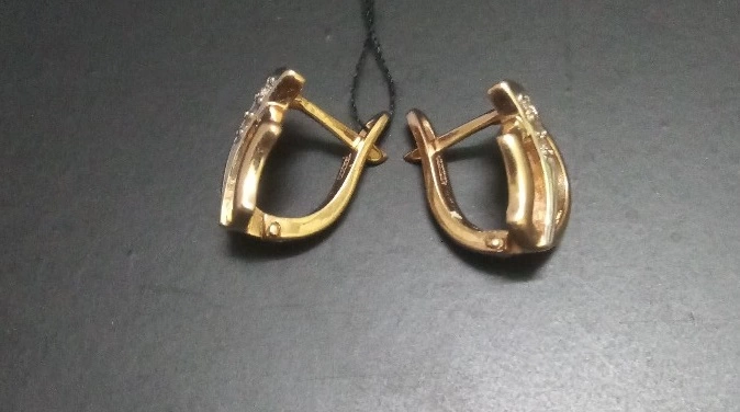 Серьги  золотые 585 проба 3,96 гр (ФМ)