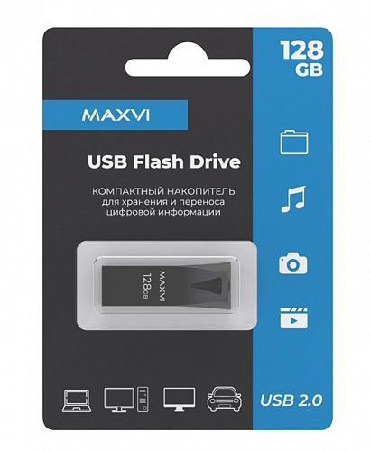 USB Flash Drive MAXVI MK2 16GB metallic silver
