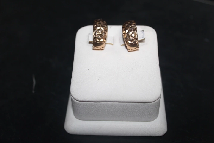 Серьги золотые 585 проба 4,22гр. 1,7см ФМ
