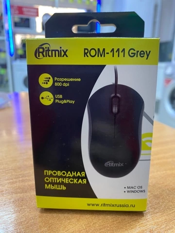 Мышь оптическая Ritmix ROM-111 Grey