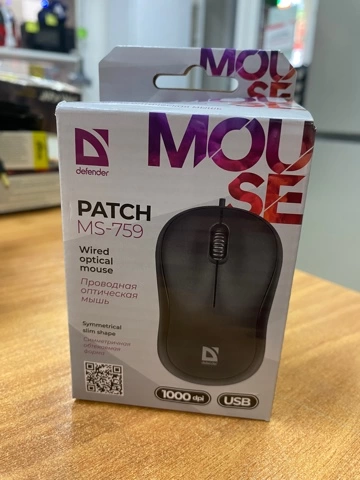 Мышь оптическая Defender Patch MS-759 USB Черная