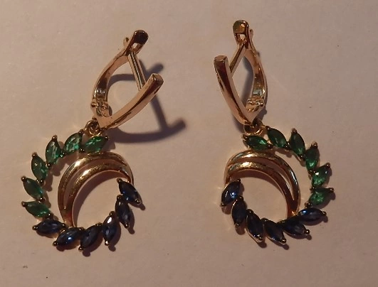 Серьги  золотые 585 проба 4,4гр. (ФМ)