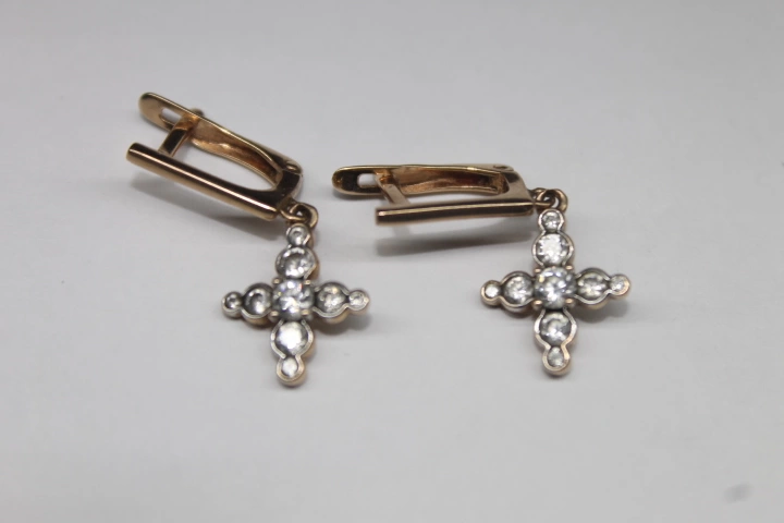 Серьги  золотые 585 проба 2,705 гр. 2,5 см. (ФМ)
