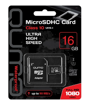 Карта памяти micro-SD QUMO 16Gb class 10 UHS-1