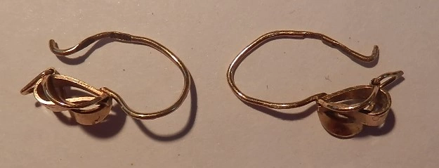 Серьги  золотые 583 проба 2,27 гр. (ФМ)