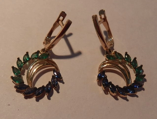 Серьги  золотые 585 проба 4,4гр. (ФМ)