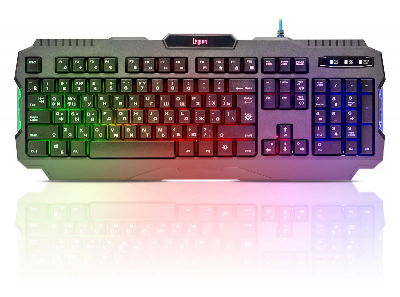 Клавиатура USB Defender  Legion GK-010DL USB, RGB, Black