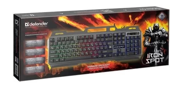 Клавиатура USB Defender IronSpot GK-320L