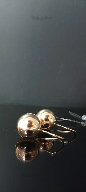 Серьги золотые  Шары 585пр 4,58гр ФМ