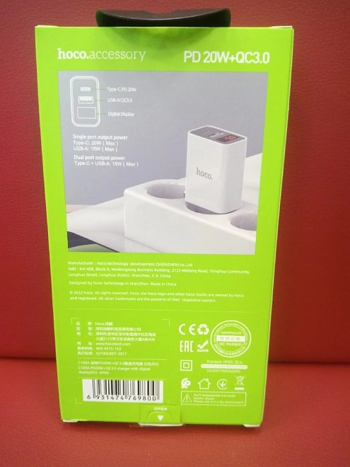 Зарядное устройство для телефона Hoco Адаптер Hoco PD20W+QC3.0