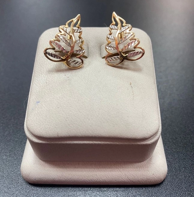 Серьги золотые 585 проба 3гр, 2см
