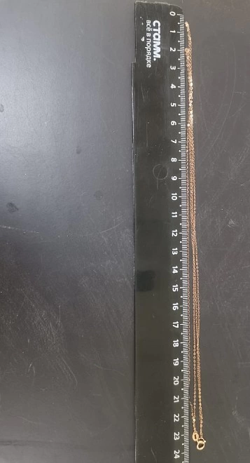 Колье золотое  585пр.0,56гр.45см.