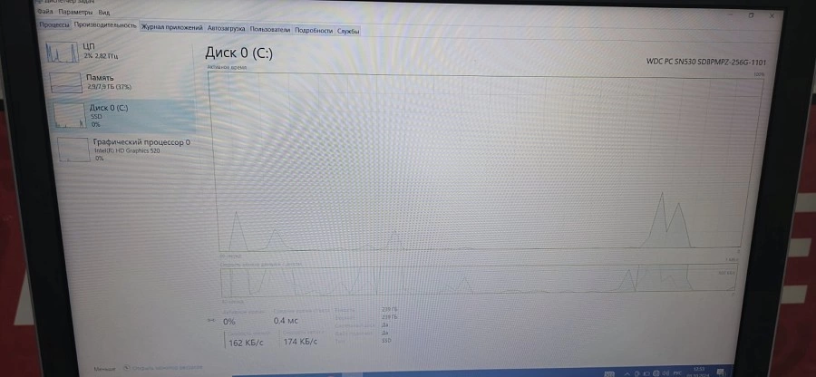 Ноутбук HP i7-6500U 2.50GHz/8Gb/SSD 256Gb/HD Graphics