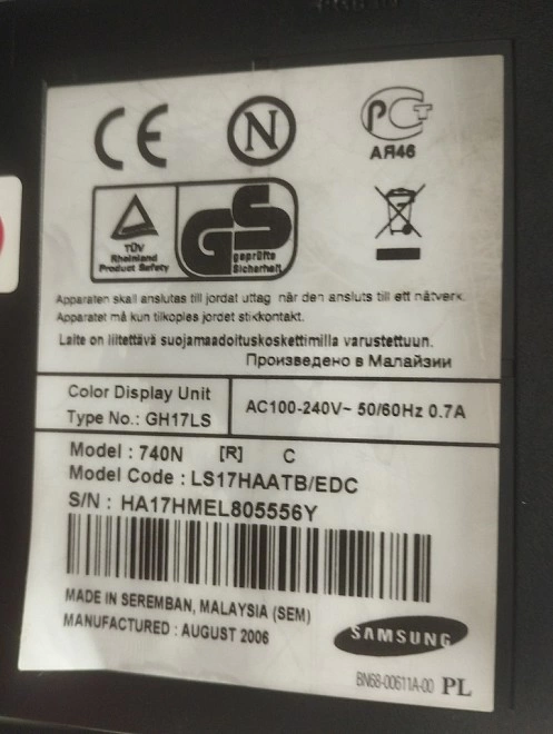 Монитор Samsung 740N