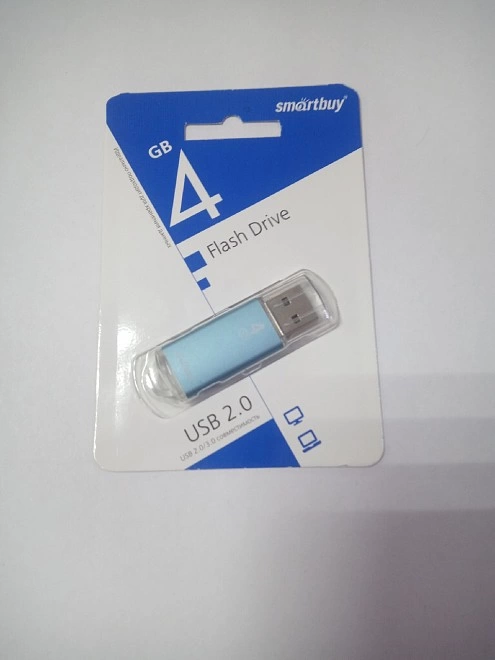 USB Flash Drive Smart Buy 4 GB V-CUT  BLUE 2.0