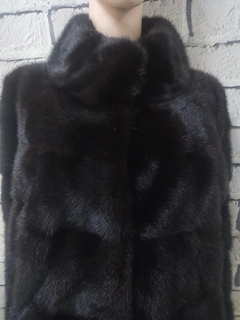 Шуба средней длинны, цельная Real Fur 44 р-р без капюшона