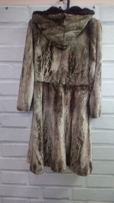 Шуба Норковая Feili fashion fur 44 р-р с капюшоном