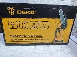 Электропила цепная DEKO аккумуляторная DKCHS 20-6