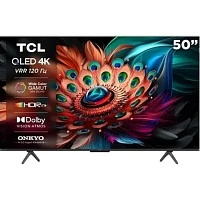 Телевизор TCL 50C655 черный / 50"/ (QLED, SmartTV, Ultra HD