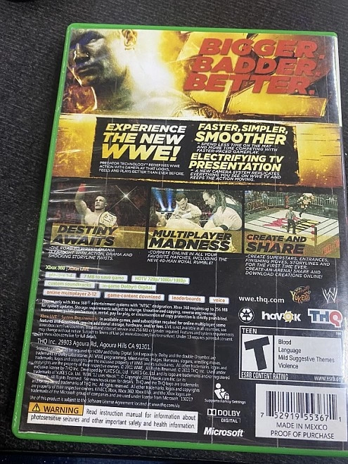 Диск для X-Box 360 <> W12