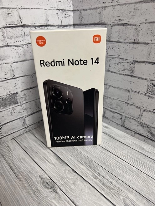 Смартфон Redmi Note 14 4G NFC 6/128GB Midnight Black (черный)