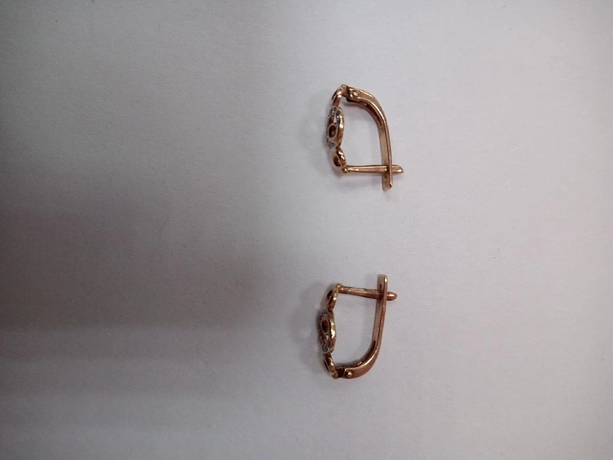 Серьги  золотые 375 проба 1,6 гр. (ФМ)