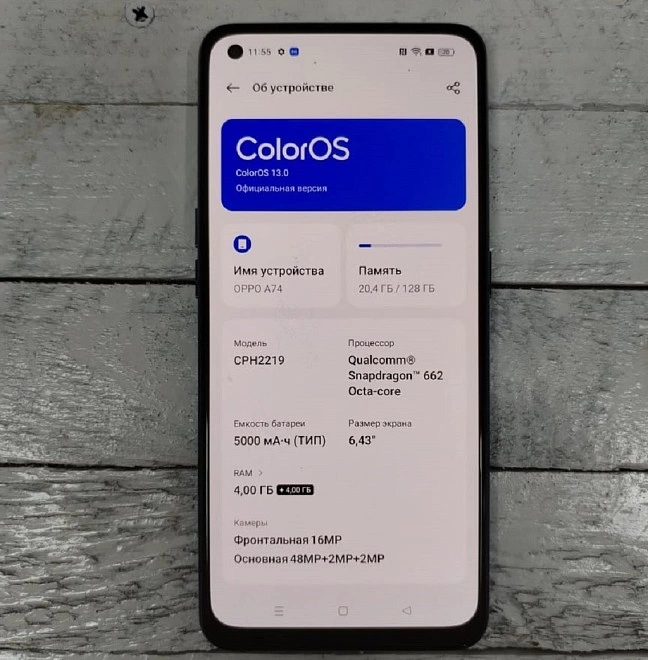 Смартфон Oppo A74 4/128