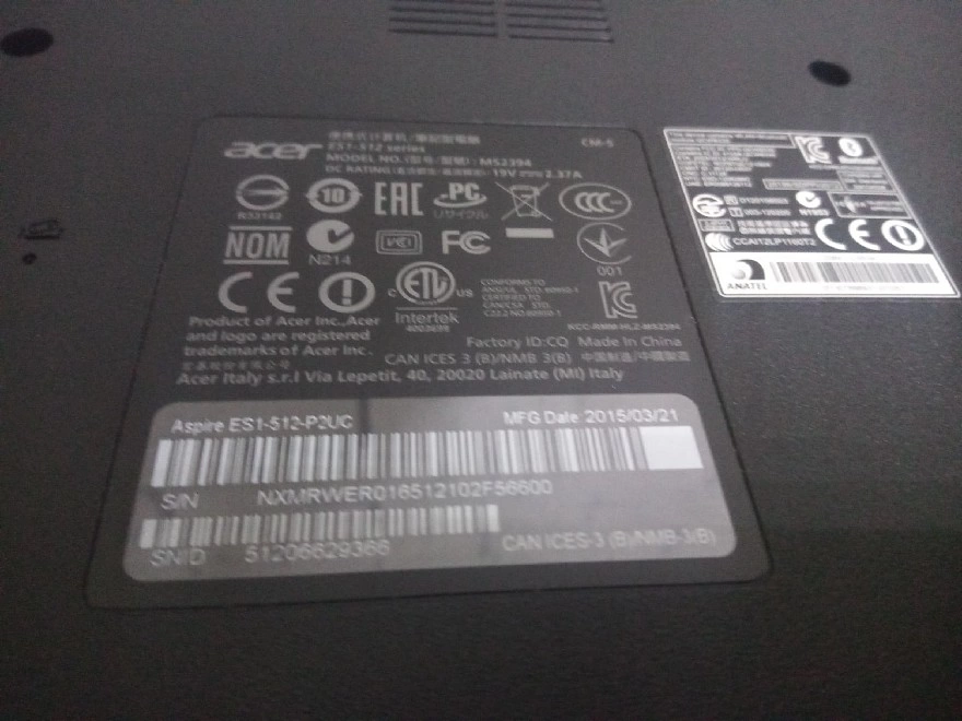 Ноутбук Acer Aspire E 15 Start ES1-512-P2UC