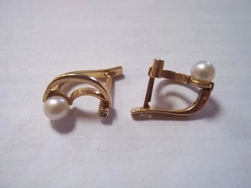 Серьги  золотые 585 проба 4,37 гр (ФМ)