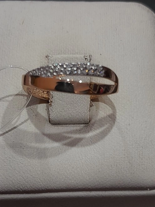 Кольцо золотое с камнями  585пр 17,5р-р 2,19гр ФМ