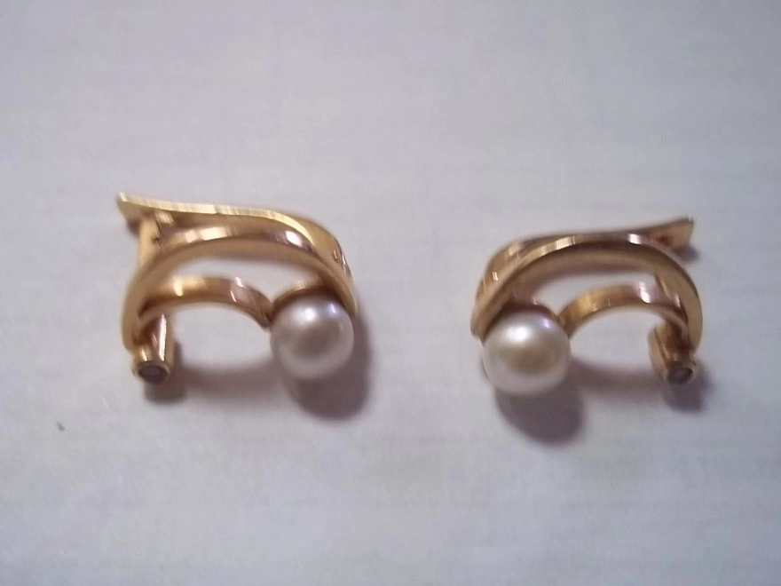Серьги  золотые 585 проба 4,37 гр (ФМ)