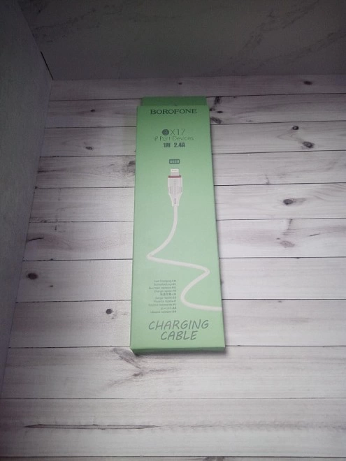 USB кабель Borofone BX17 Lightning  2.4 A 1М белый