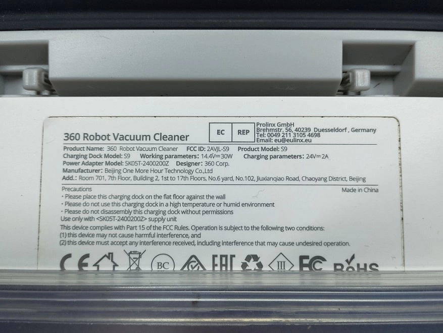 Робот-пылесос 360 Robot Vacuum Cleaner S9