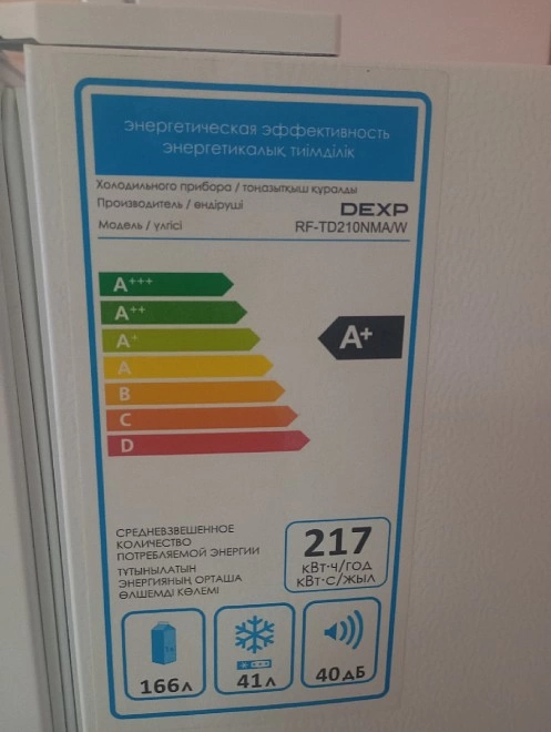 Холодильник Dexp RF-TD210NMA/W