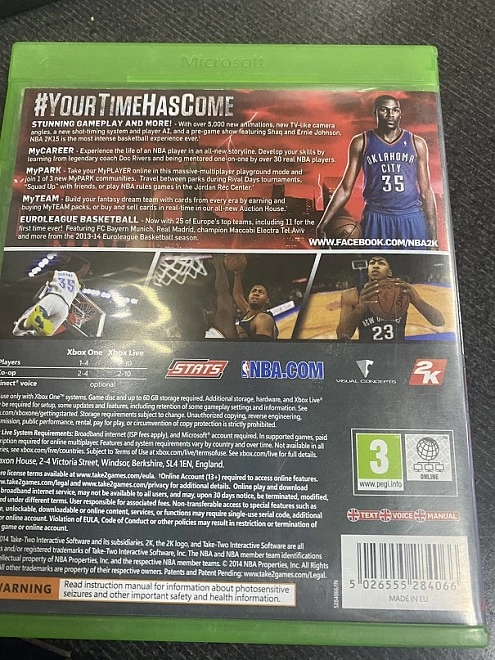 Диск для X-Box ONE Microsoft nba2k15