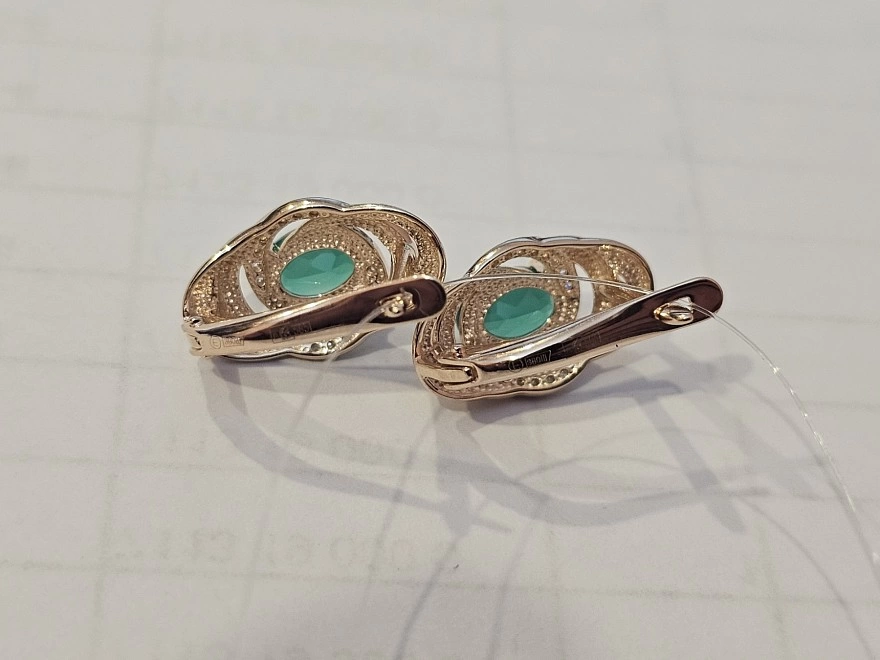 Серьги  Золотые 585 проба 3,58 (3,105) гр Ф.М.