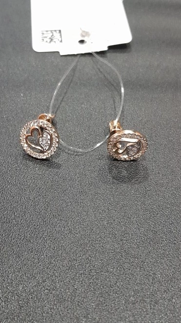 Серьги золотые с камнями  585пр 1,75гр ФМ