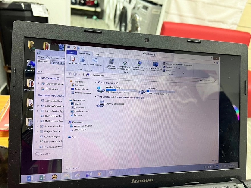 Ноутбук Lenovo AMD E1-2100/1.00GHz/2гб/HD8210,HD8570M/1гб/500гб