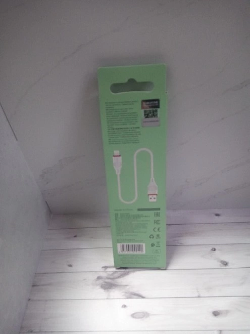 USB кабель Borofone BX17 Lightning  2.4 A 1М белый
